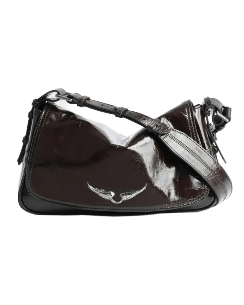 Zadig & Voltaire Tasche Le Zouzou Vintage Patent Braun