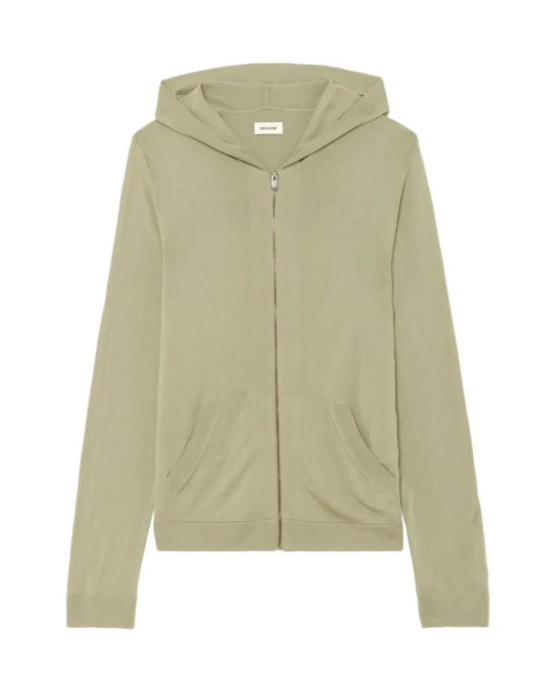 Zadig & Voltaire Cardigan Clash 100% Merinowolle Grün
