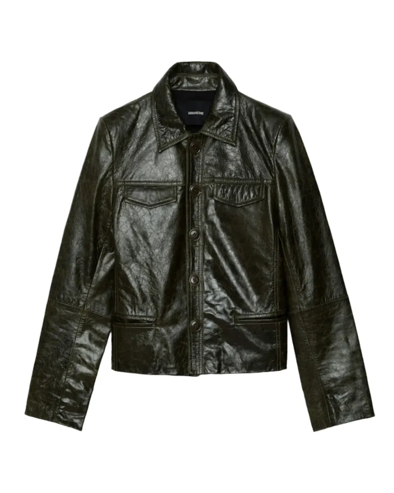 Zadig & Voltaire Jacke Liam Leder Grün