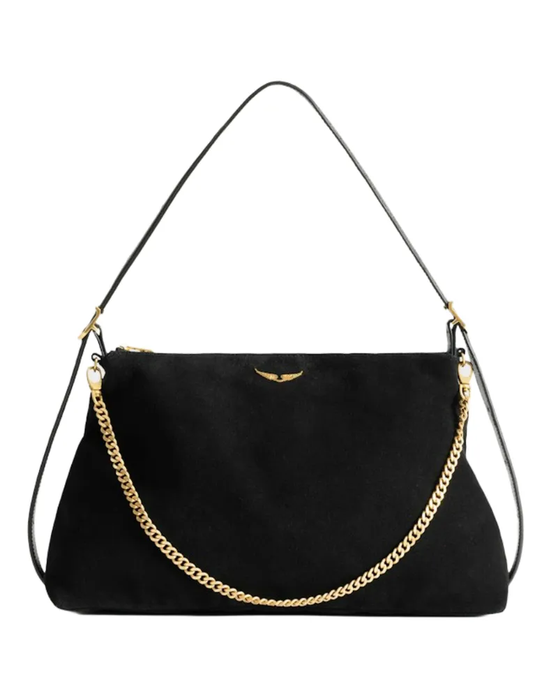 Zadig & Voltaire Jim Tasche Wildleder Schwarz