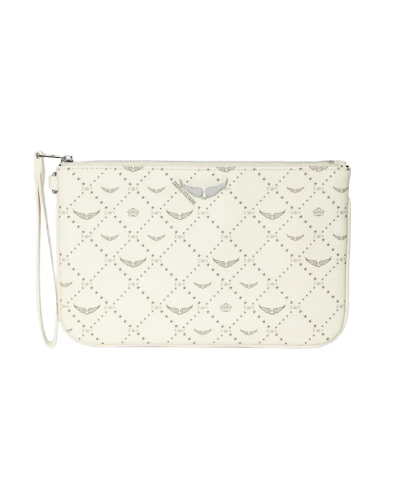 Zadig & Voltaire Pochette Z Pouch Monogram Weiß