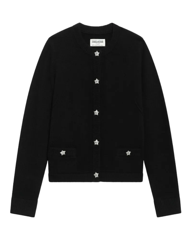 Zadig & Voltaire Marcya Cardigan 100% Kaschmir Schwarz