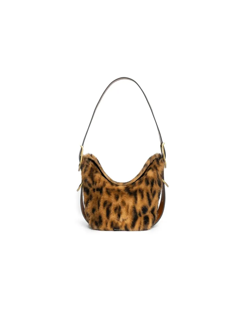 Zadig & Voltaire Baby Jane Leopard Tasche Cognac