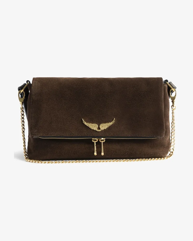 Zadig & Voltaire Tasche Rocky II Suede Braun