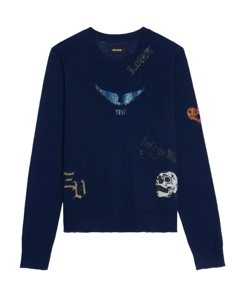 Zadig & Voltaire Pullover Miss 100% Kaschmir Blau