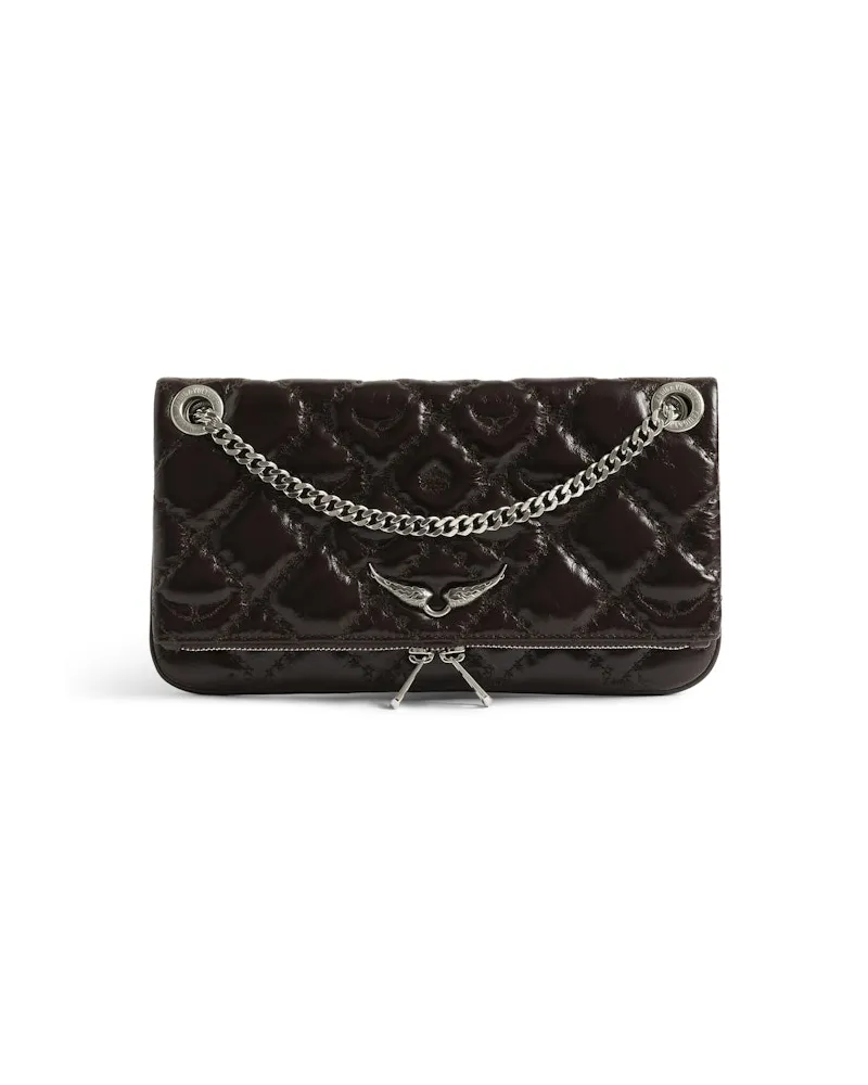 Zadig & Voltaire Clutch Rock II Vintage Monogram Braun