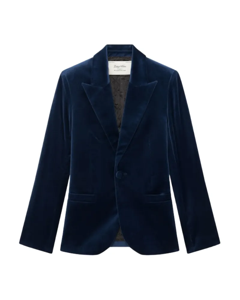Zadig & Voltaire Vavy Velvet Blazer Blau
