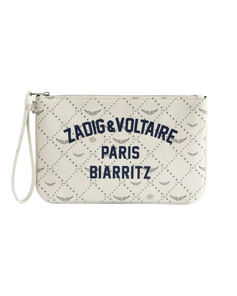Zadig & Voltaire Z Pouch Resort Biarritz Clutch Weiß