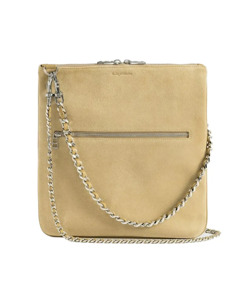 Zadig & Voltaire Rock 26 Suede Clutch Braun