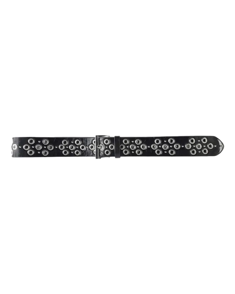 Zadig & Voltaire Gürtel Starlight Eyelets Schwarz