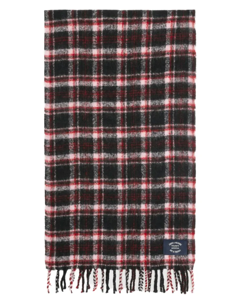 Zadig & Voltaire Schale Joan Tartan Grau