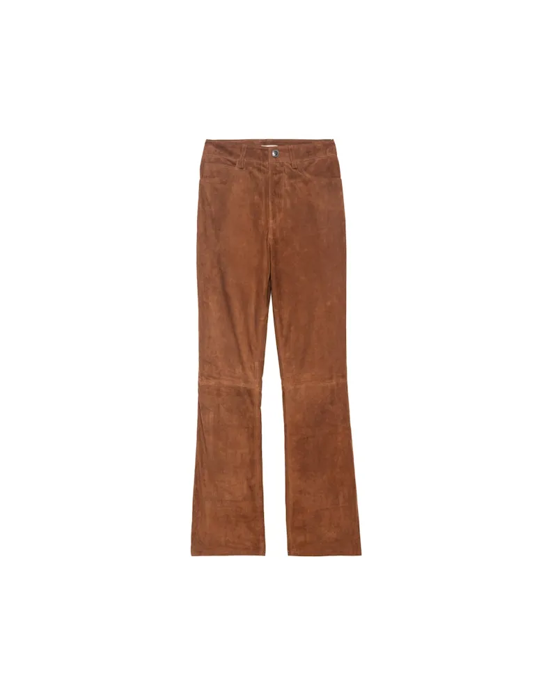 Zadig & Voltaire Pantalon Pistol 100% Wildleder Cognac