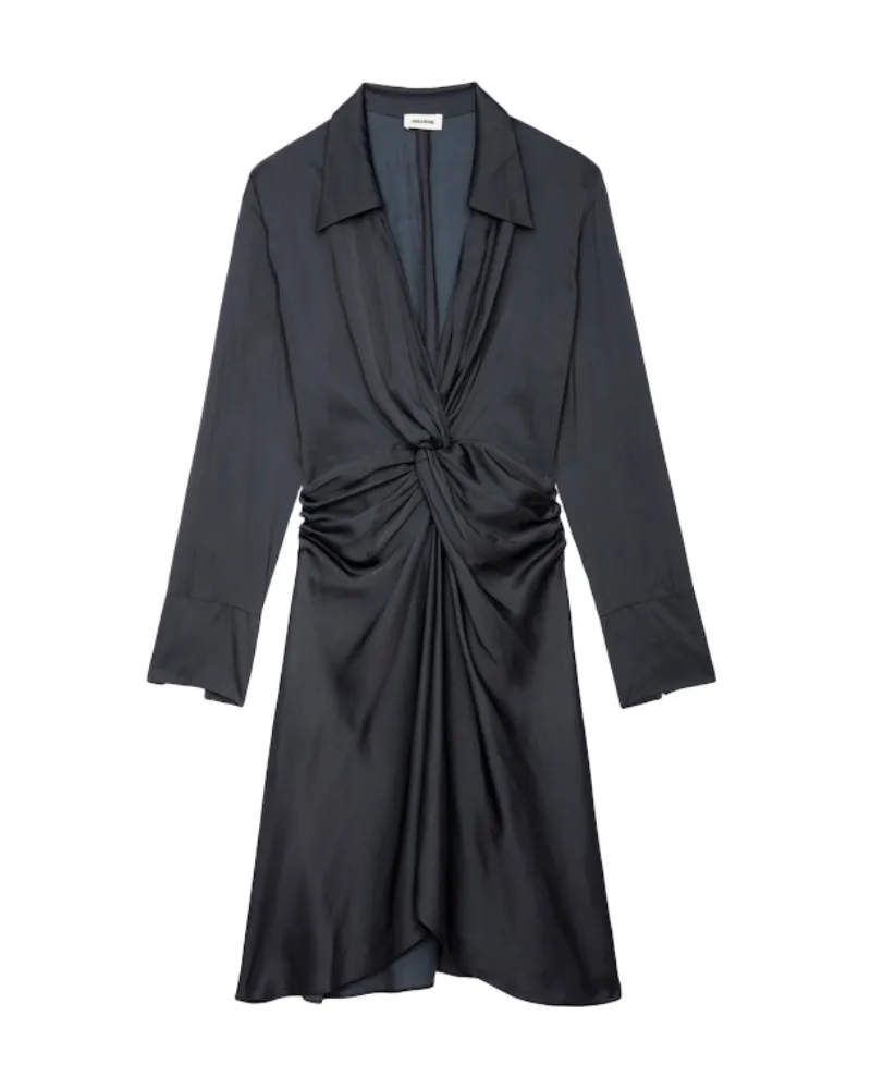 Zadig & Voltaire Kleid Rozo Satin Schwarz