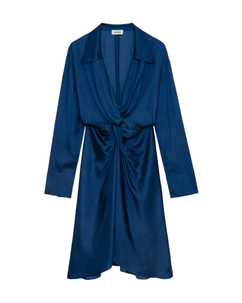 Zadig & Voltaire Kleid Rozo Satin Blau