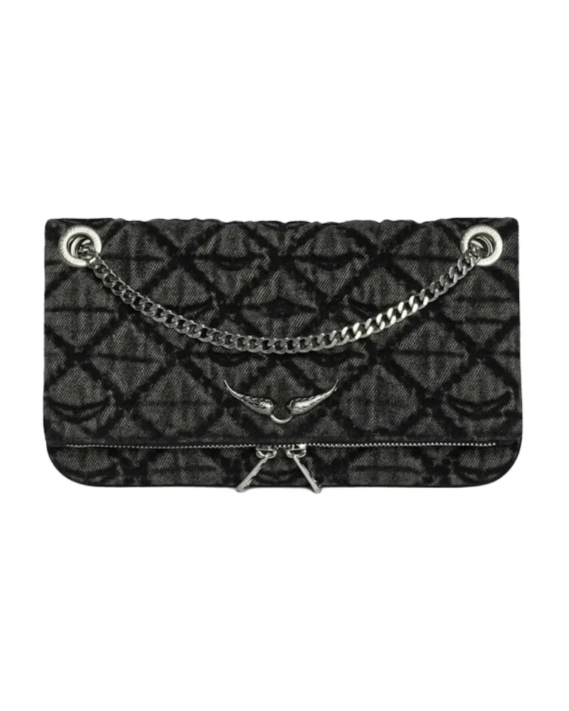 Zadig & Voltaire Clutch Rock II Monogram Grau