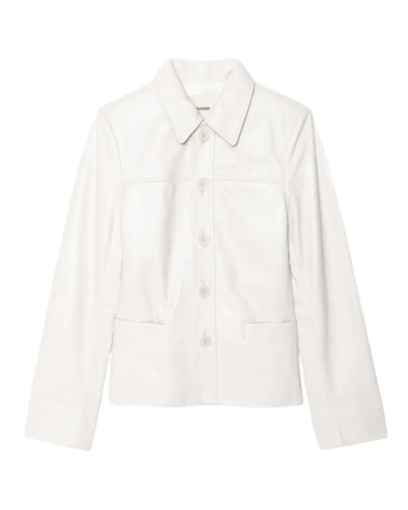 Zadig & Voltaire Liamys Lederjacke Weiß
