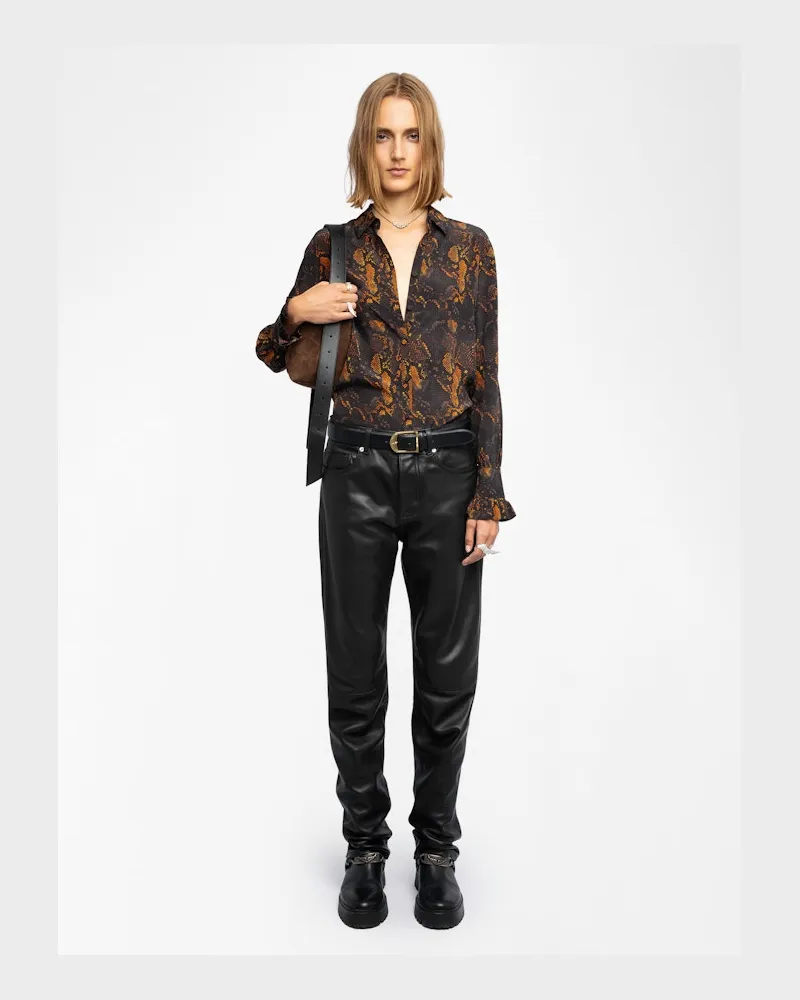 Zadig & Voltaire Hemd Thely 100% Seide Black
