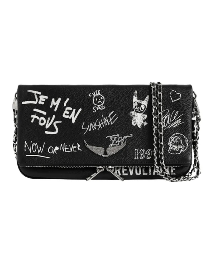 Zadig & Voltaire Clutch Rock Arty Tag Schwarz
