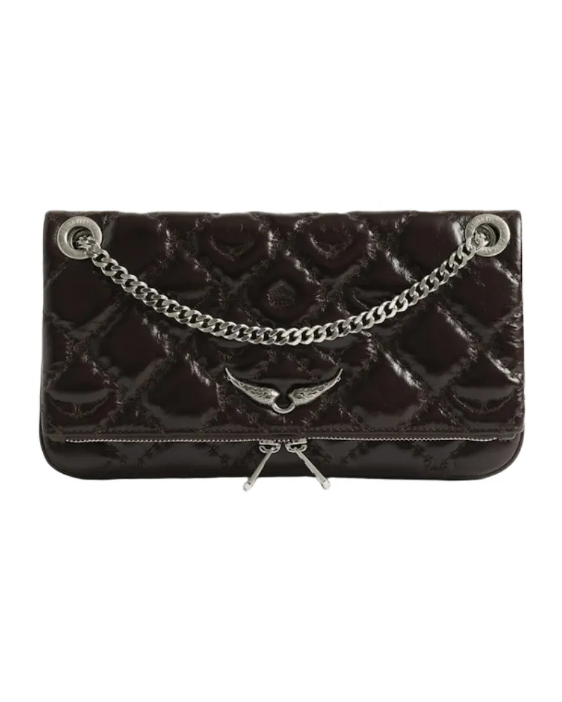 Zadig & Voltaire Clutch Rock II Vintage Monogram Braun