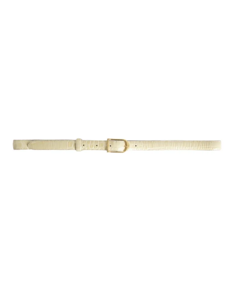 Zadig & Voltaire Gürtel Rise Krokodil 20mm Weiß
