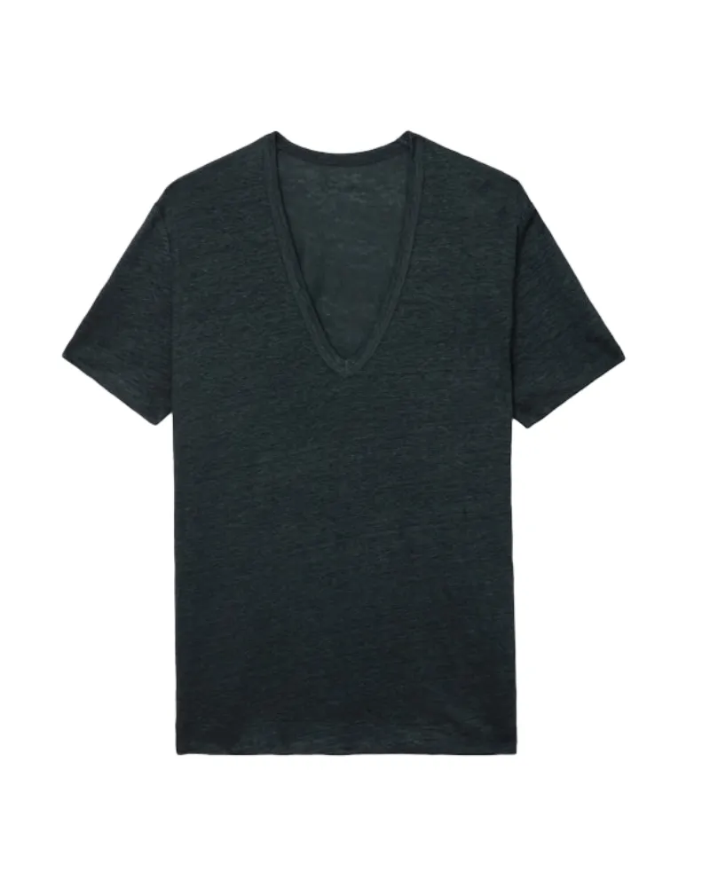 Zadig & Voltaire T-Shirt Wassa 100% Leinen Grau
