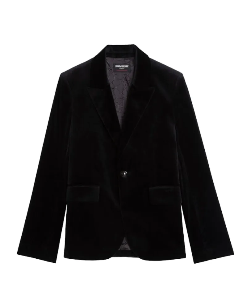 Zadig & Voltaire Blazer Vavy Samt Schwarz