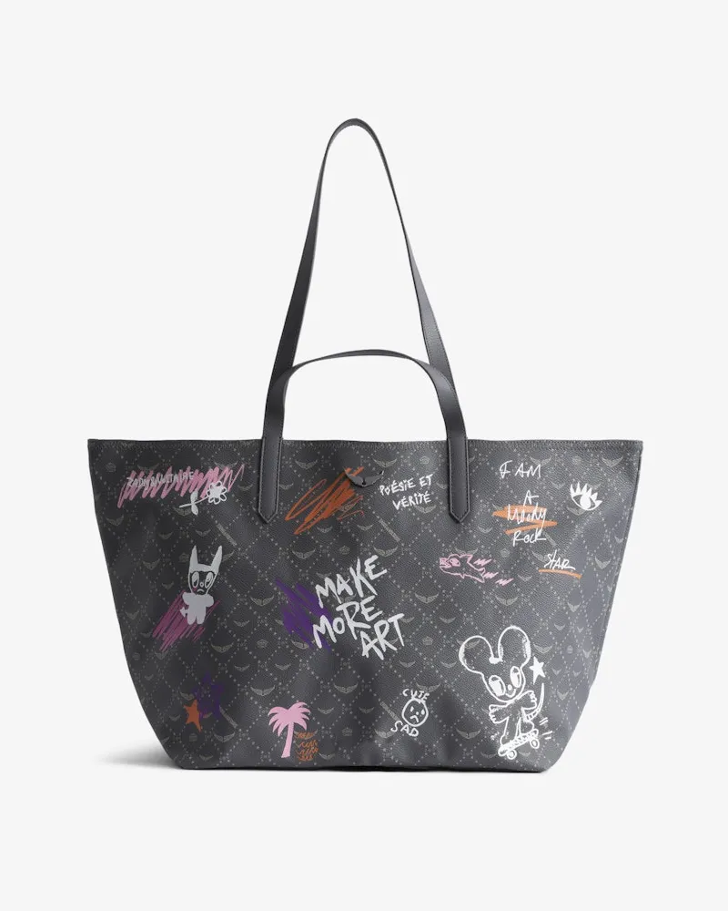 Zadig & Voltaire Tasche Z Shopper XL Monogram Tag Grau