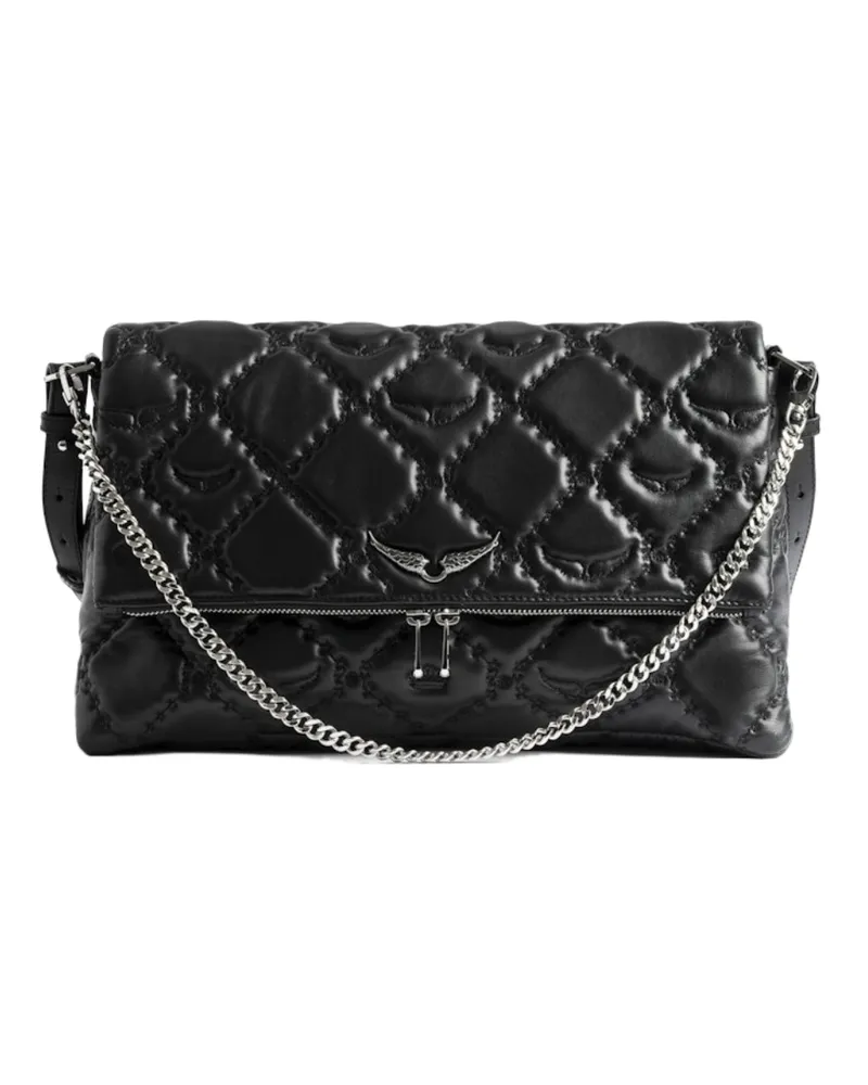 Zadig & Voltaire Tasche Rocky II XL Gesteppt Monogram Schwarz