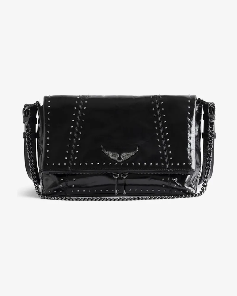 Zadig & Voltaire Tasche Rocky Ii Vintage Patent Studs Black