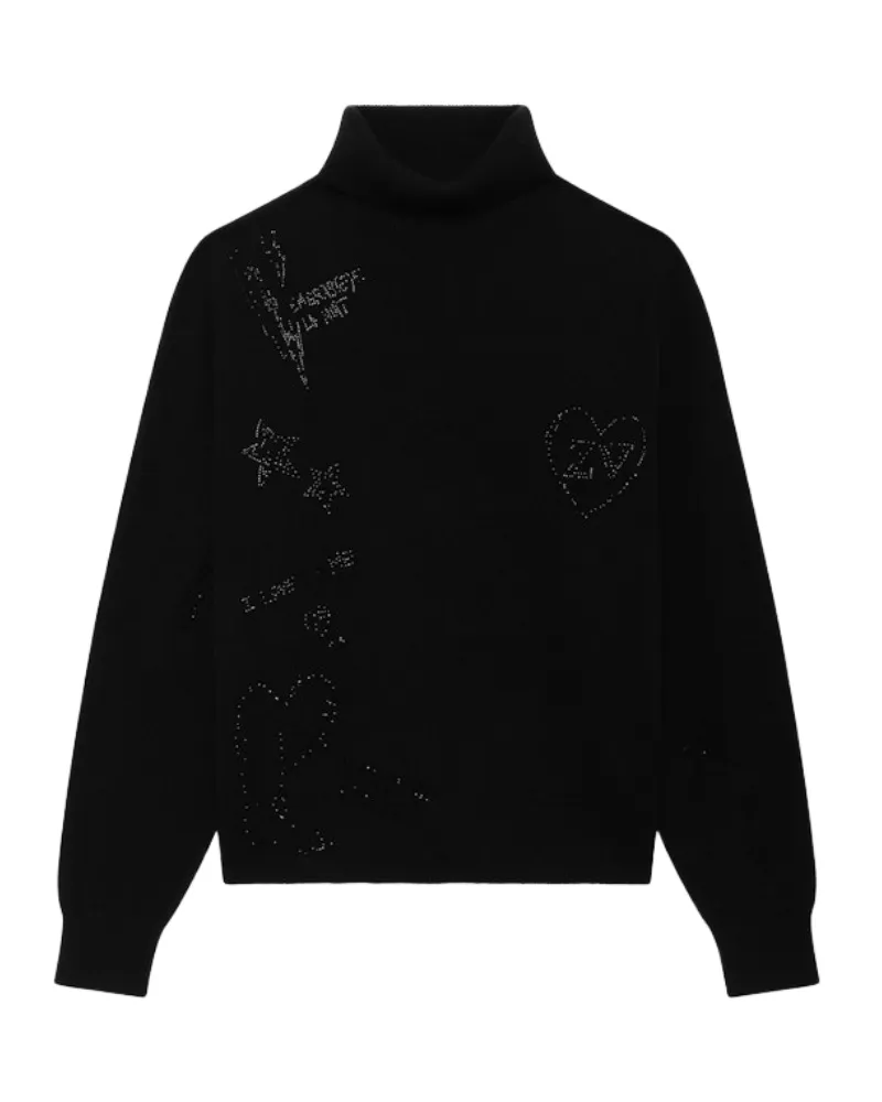 Zadig & Voltaire Souly Pullover 100% Kaschmir Schwarz