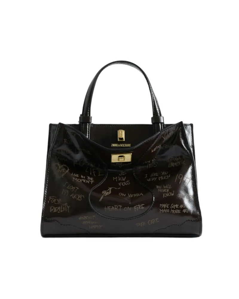 Zadig & Voltaire Jack Mini Vintage Patent Laser Tasche Braun
