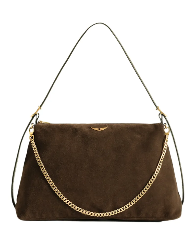 Zadig & Voltaire Jim Tasche Wildleder Braun