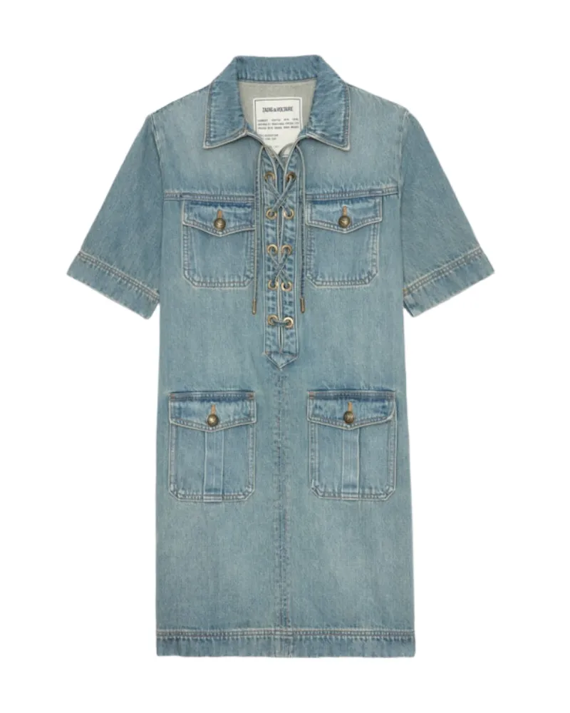 Zadig & Voltaire Kleid Record Denim Blau