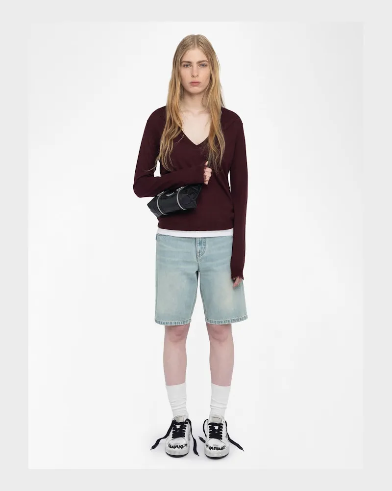 Zadig & Voltaire Pullover Rivy 100% Kaschmir Burgundy