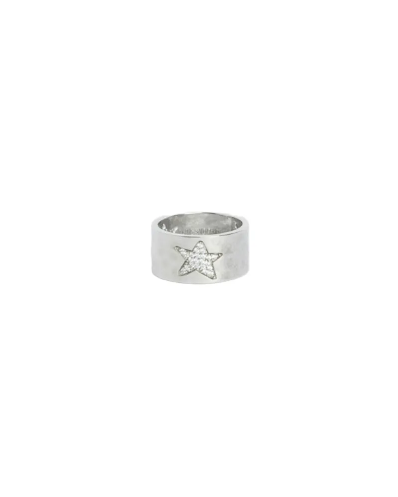 Zadig & Voltaire Ring Rock Star Strass Grau