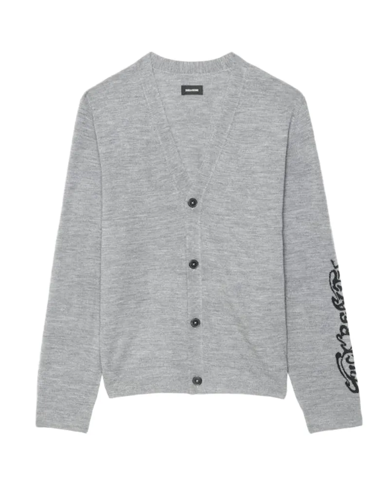 Zadig & Voltaire Cardigan Remi 100% Wolle Grau