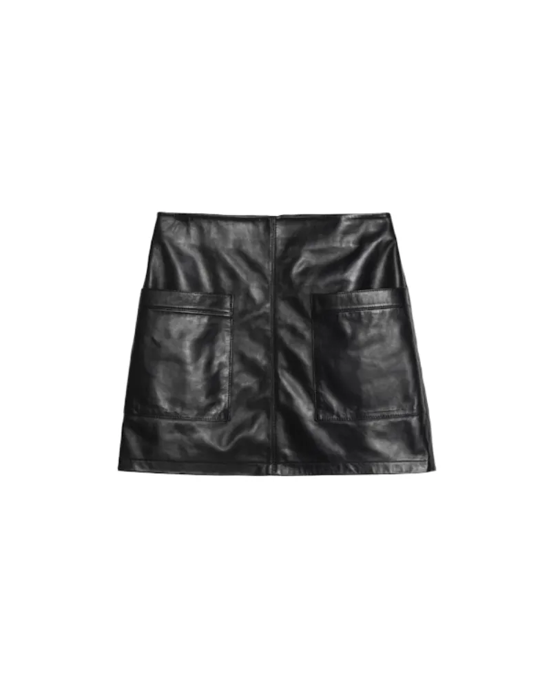 Zadig & Voltaire Jupe Jaime 100% Leder Schwarz