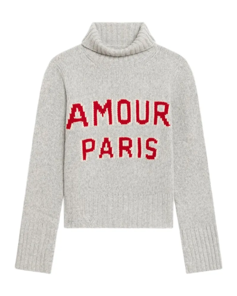 Zadig & Voltaire Nalma Pullover 100% Merinowolle Grau