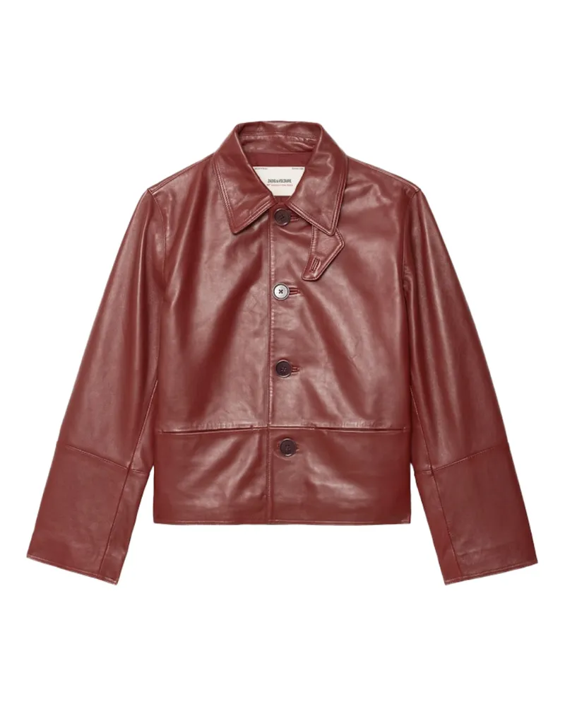 Zadig & Voltaire Lessa Jacke Leder Rot