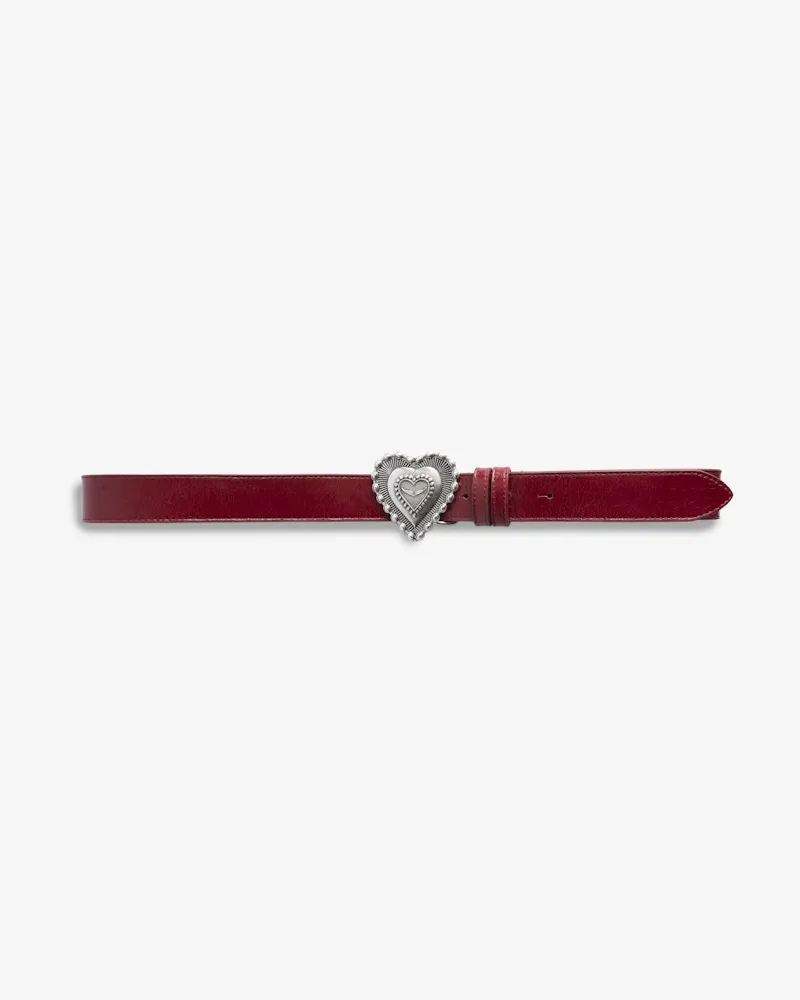 Zadig & Voltaire Gürtel Santa Fe Crush 30mm Rot
