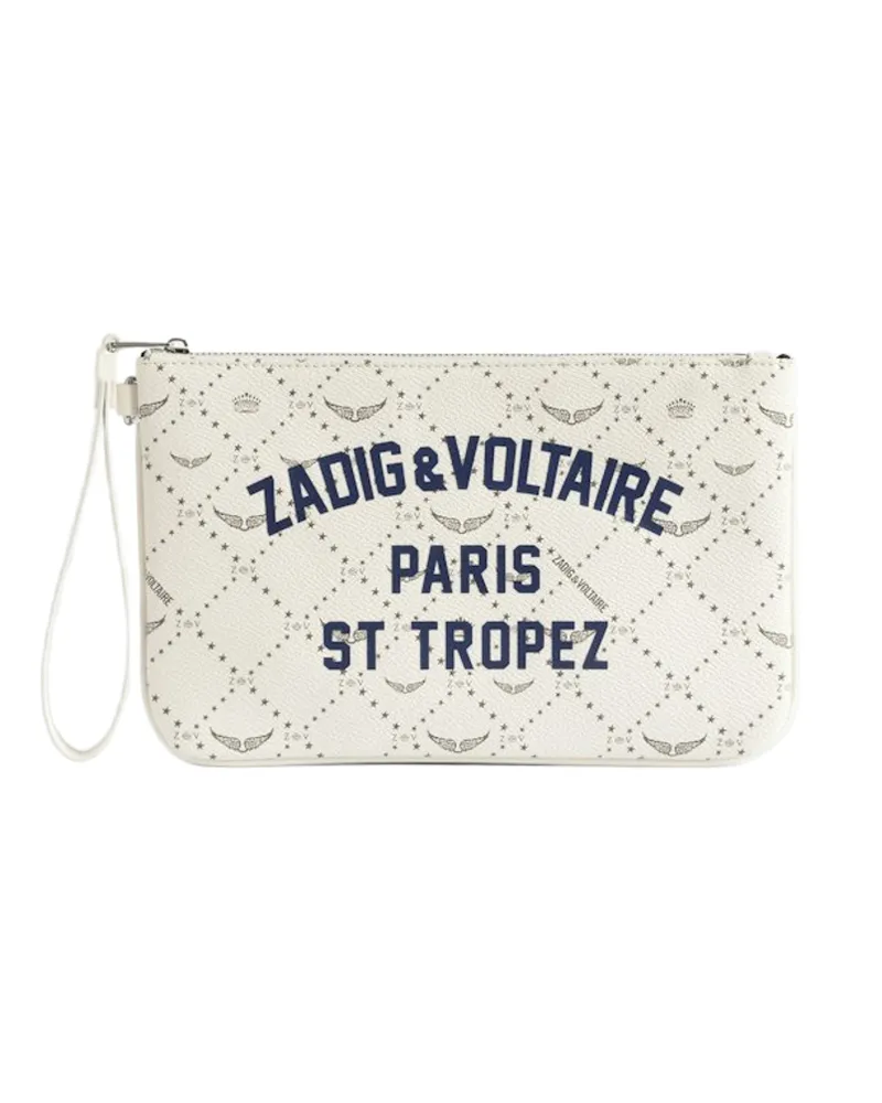 Zadig & Voltaire Z Pouch Resort St Tropez Clutch Weiß