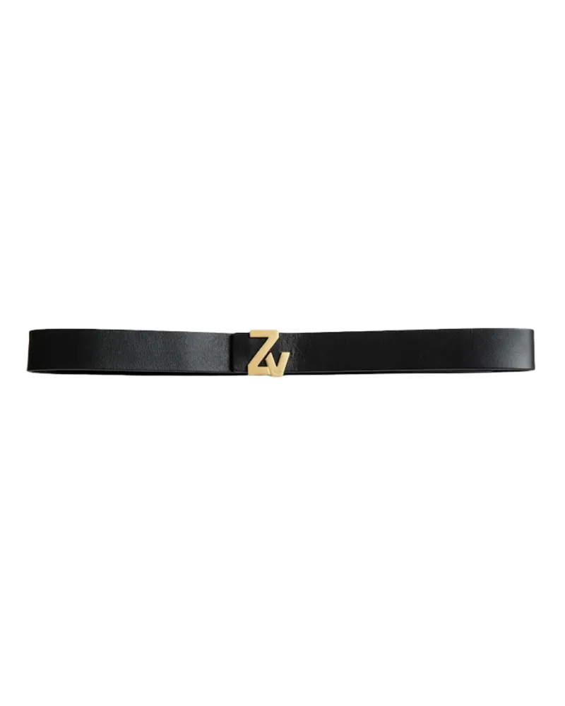Zadig & Voltaire Gürtel ZV Initiale 30mm Schwarz