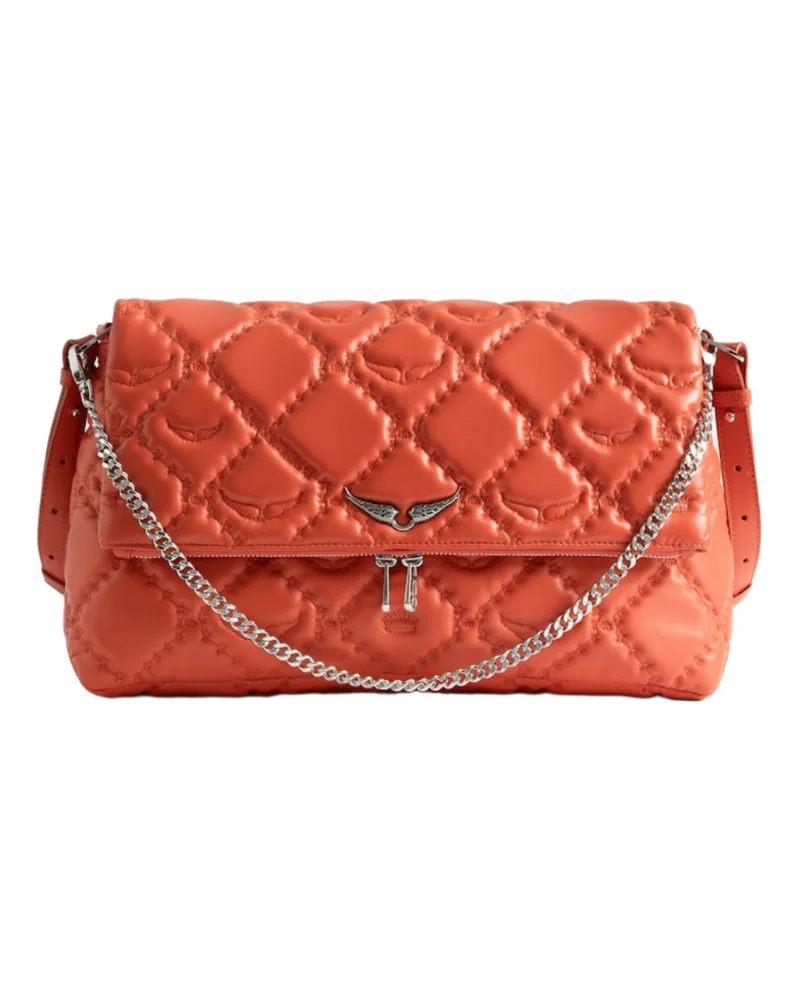 Zadig & Voltaire Tasche Rocky II XL Gesteppt Monogram Orange