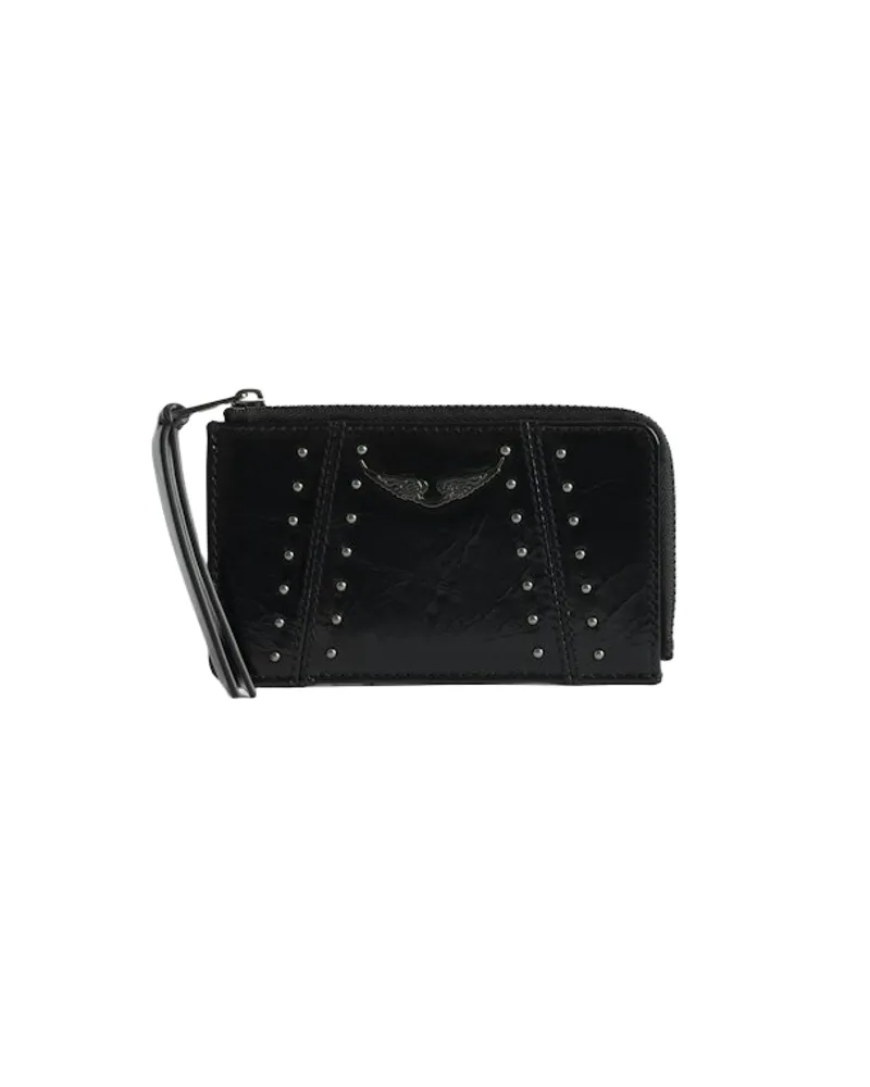 Zadig & Voltaire Kartenetui ZV Card Vintage Patent Studs Schwarz