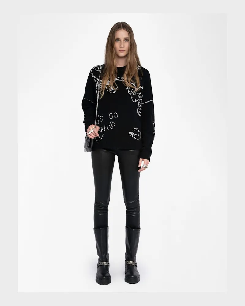 Zadig & Voltaire Pullover Baba 100% Merinowolle Black