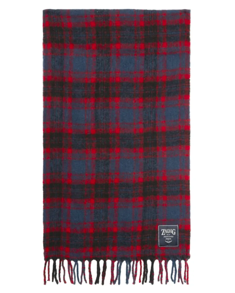 Zadig & Voltaire Schale Joan Tartan Rot