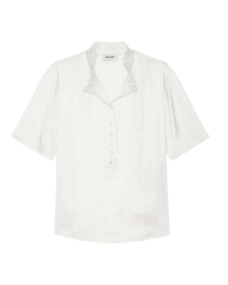 Zadig & Voltaire Top Topher Satin Weiß