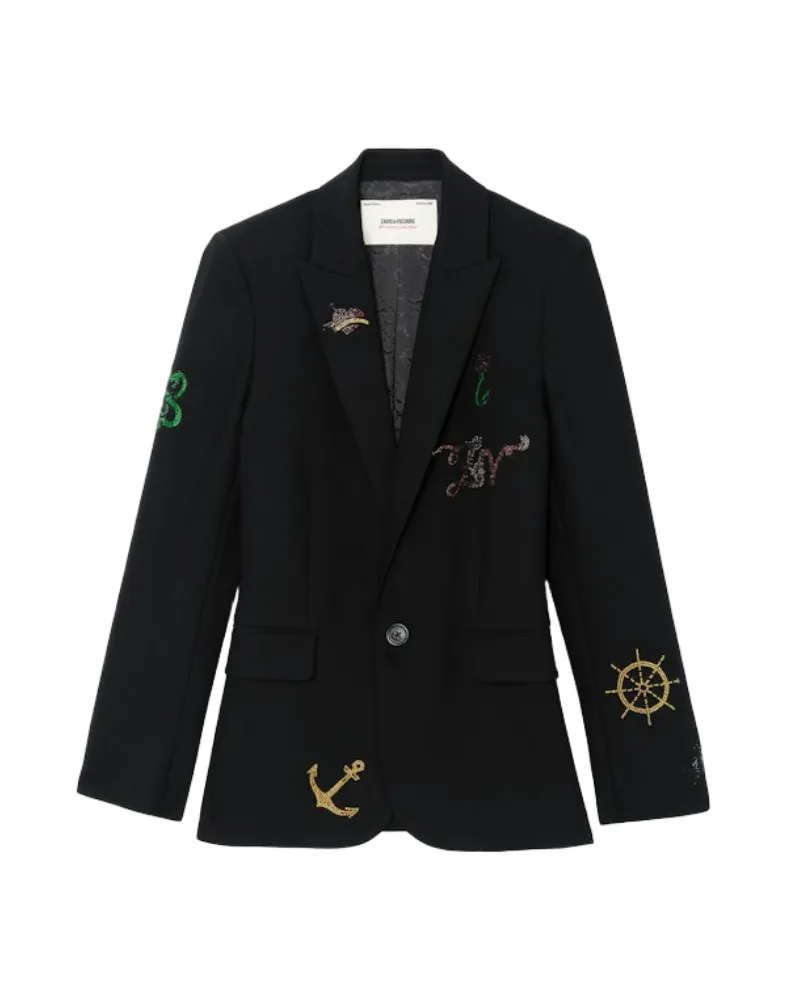 Zadig & Voltaire Valse Blazer Schwarz