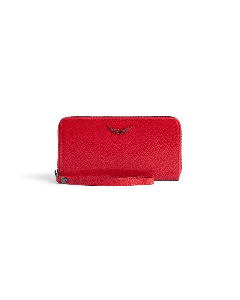 Zadig & Voltaire Portefeuille Compagnon Glossy Wild Geprägt Power