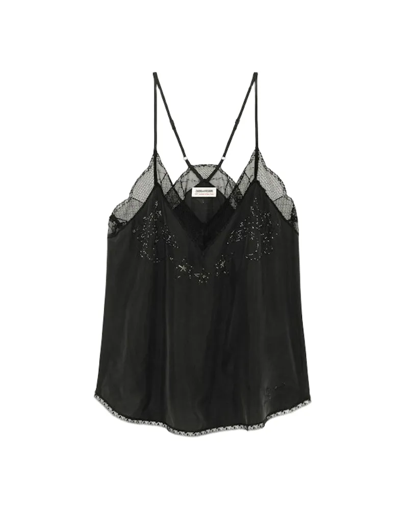 Zadig & Voltaire Christy Canottiera 100% Seide Schwarz